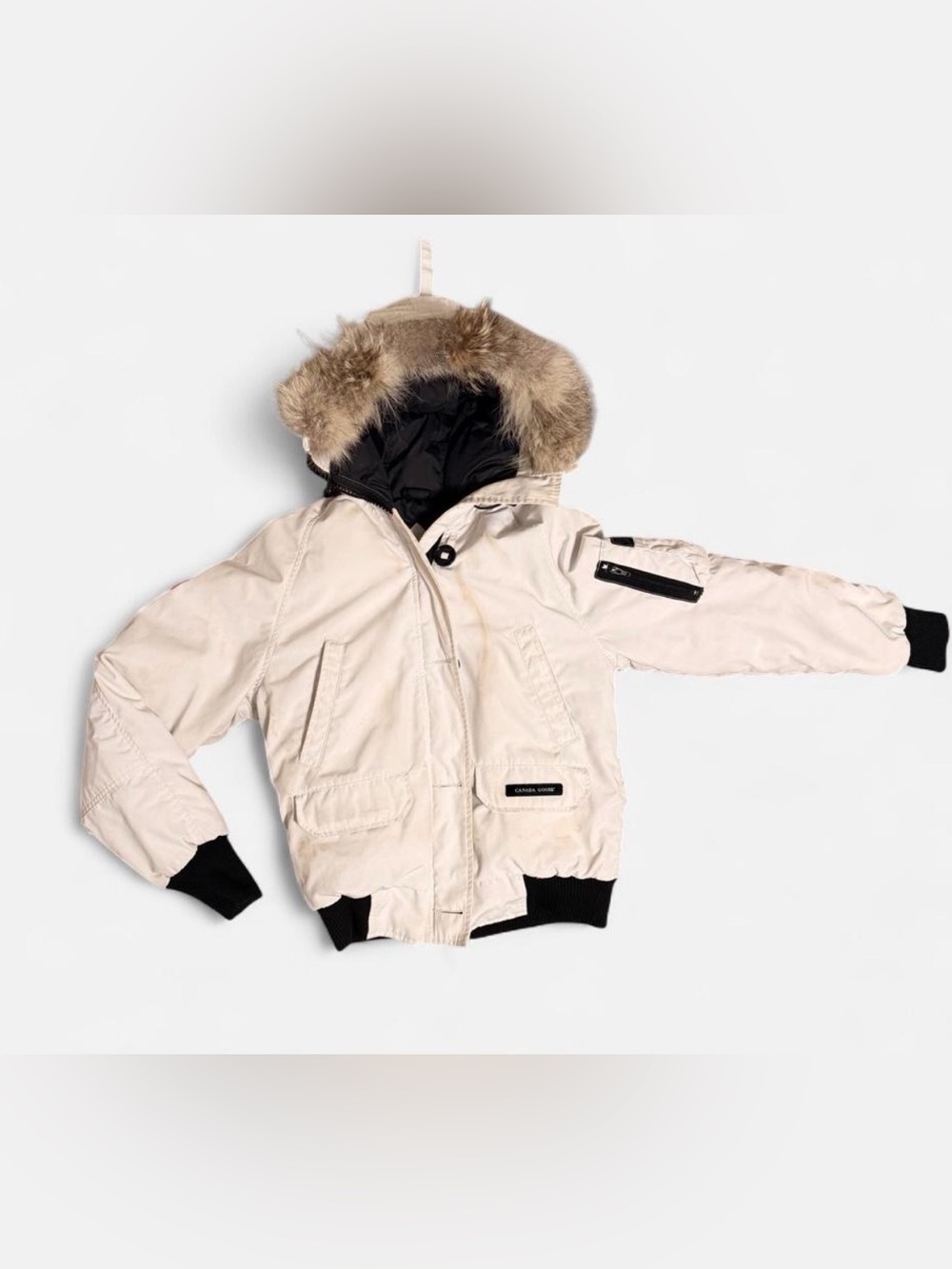 Authentic Canada Goose Chilliwack Bomber – White – Size Small